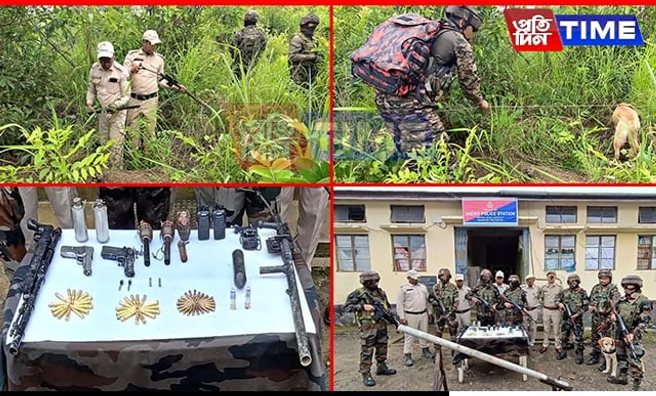 Indian Army & Police Recover Arms Cache in Joint Operation in Manipur